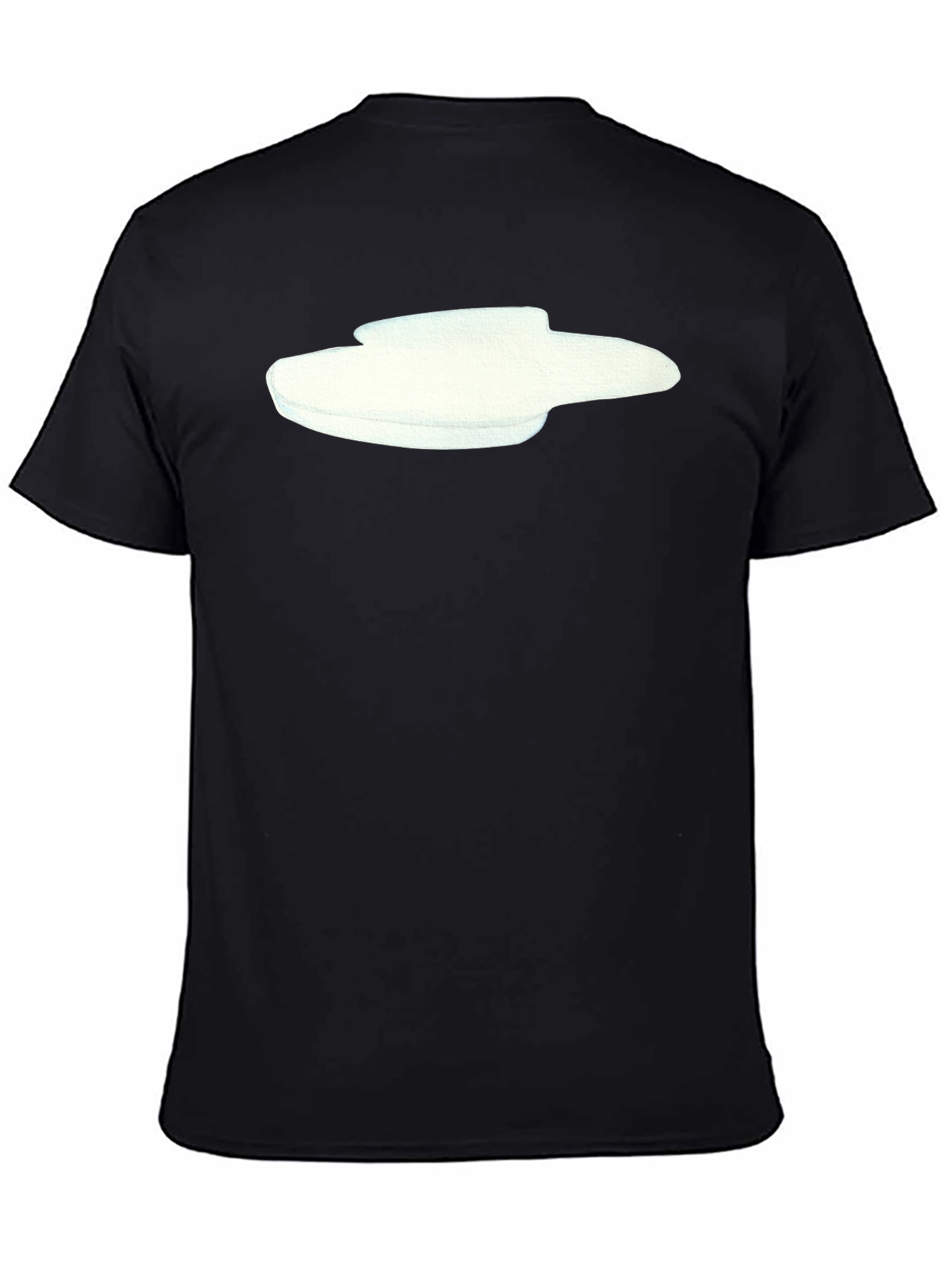 Modern Graphic Tee - Abstract White Design on Black
