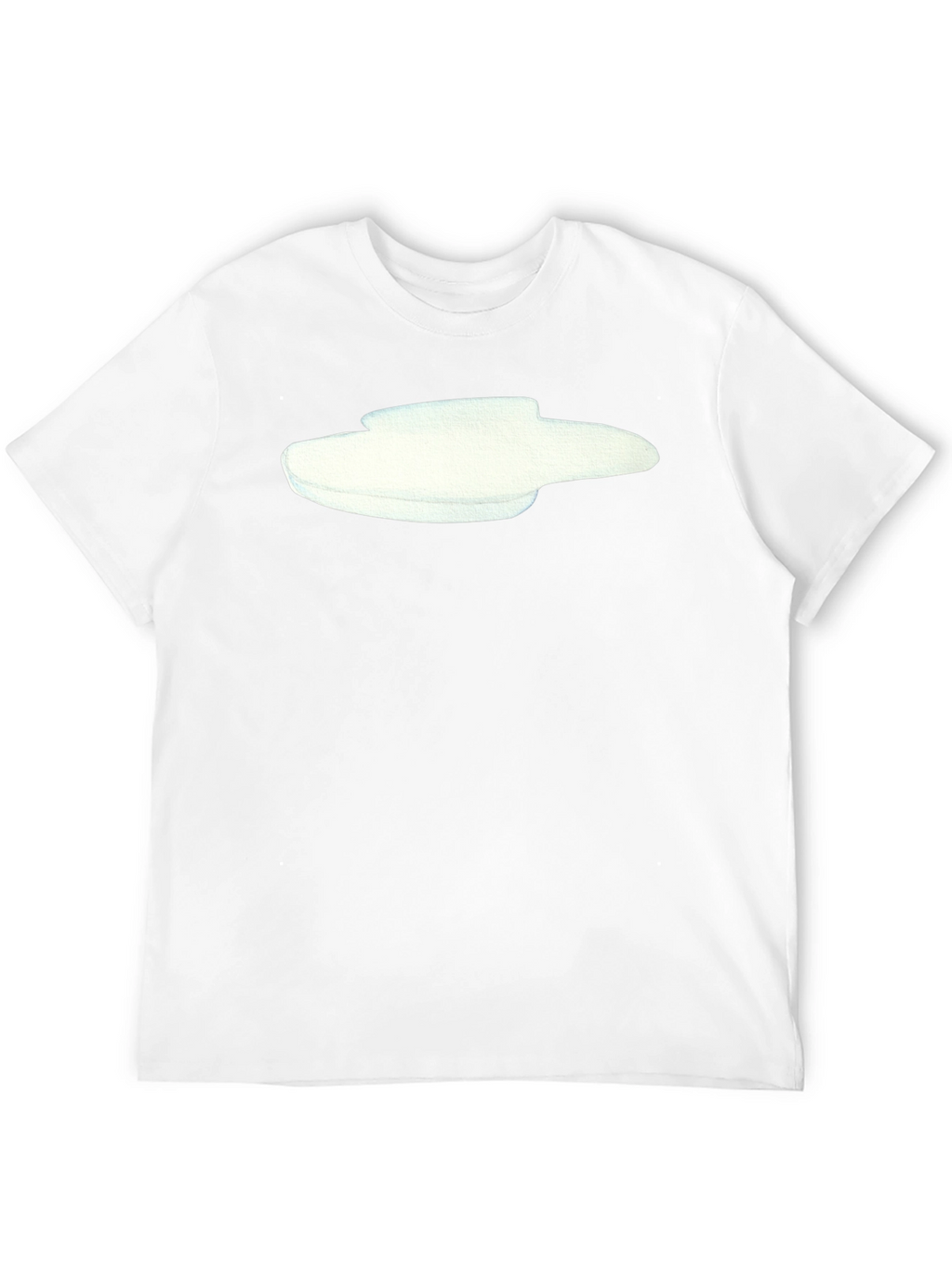 Modern Graphic Tee - Abstract White Design on Black