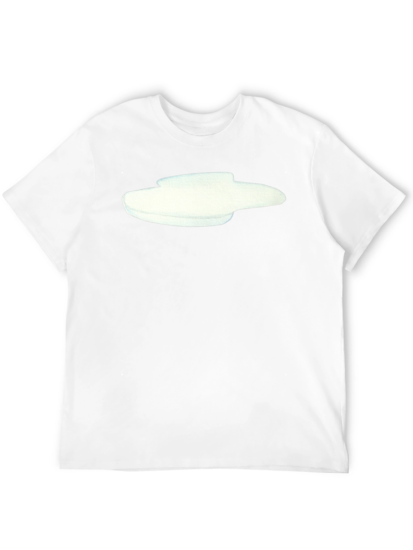 Modern Graphic Tee - Abstract White Design on Black