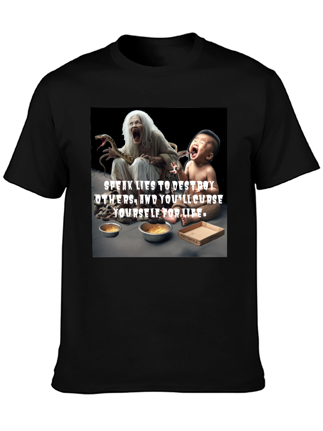 Unique Graphic Tee - Speak Lies Design