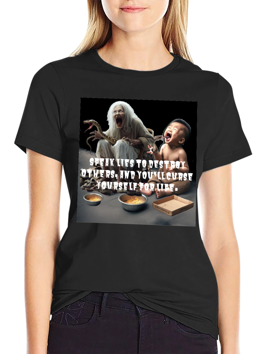Unique Graphic Tee - Speak Lies Design