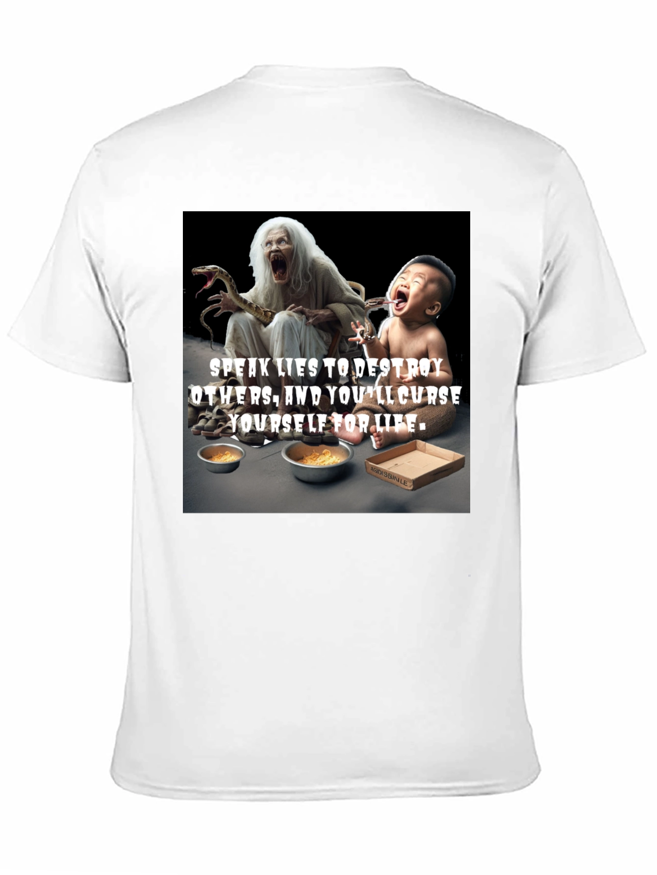 Unique Graphic Tee - Speak Lies Design