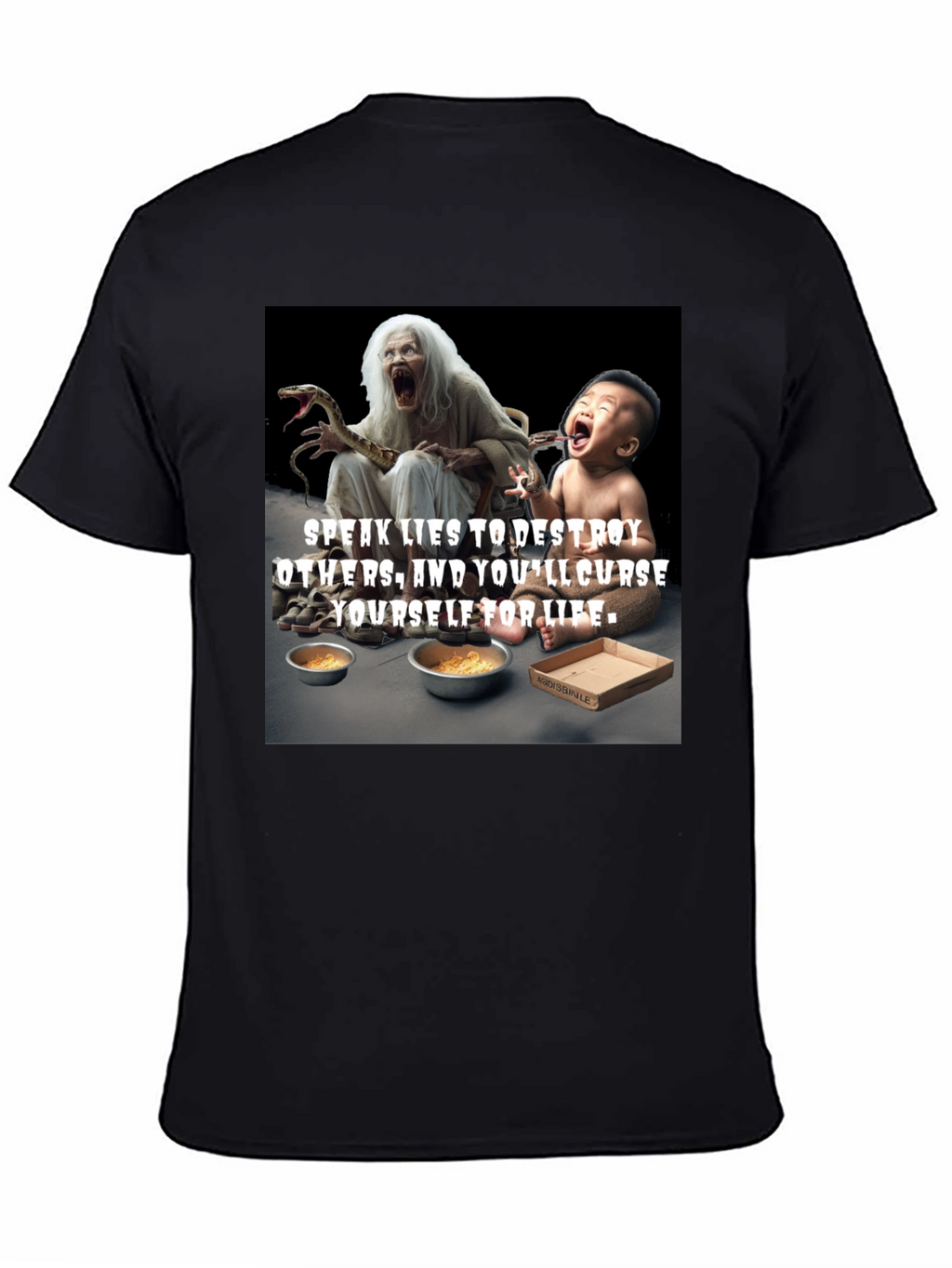 Unique Graphic Tee - Speak Lies Design