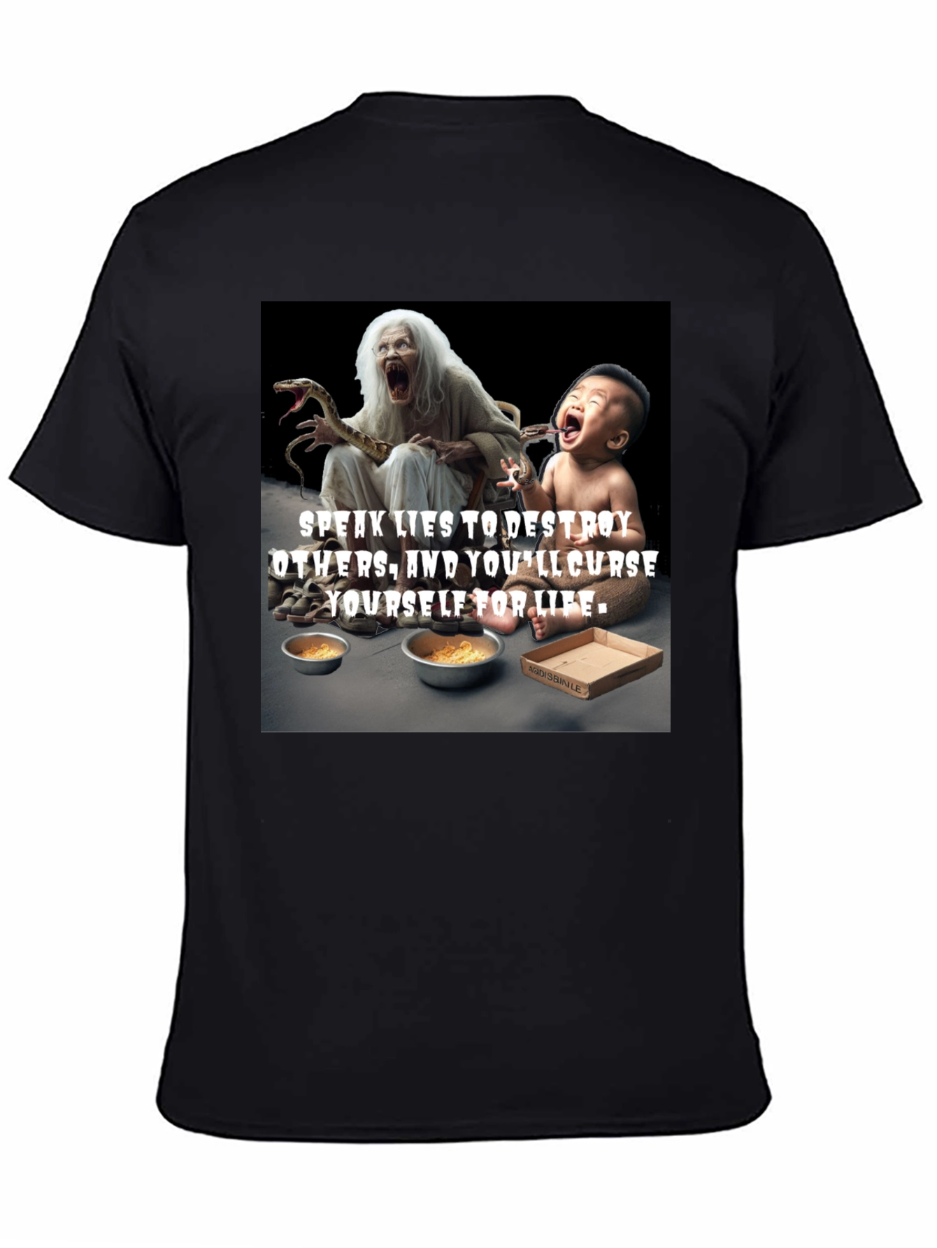Unique Graphic Tee - Speak Lies Design