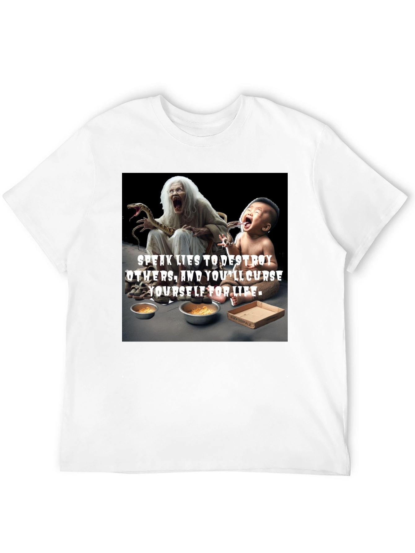 Unique Graphic Tee - Speak Lies Design