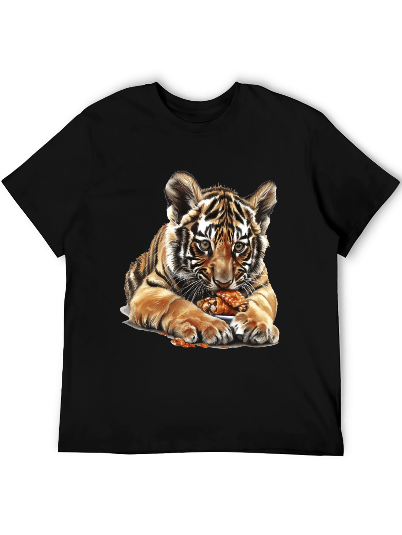 Tiger Cub Chicken Wings Graphic Tee - Black