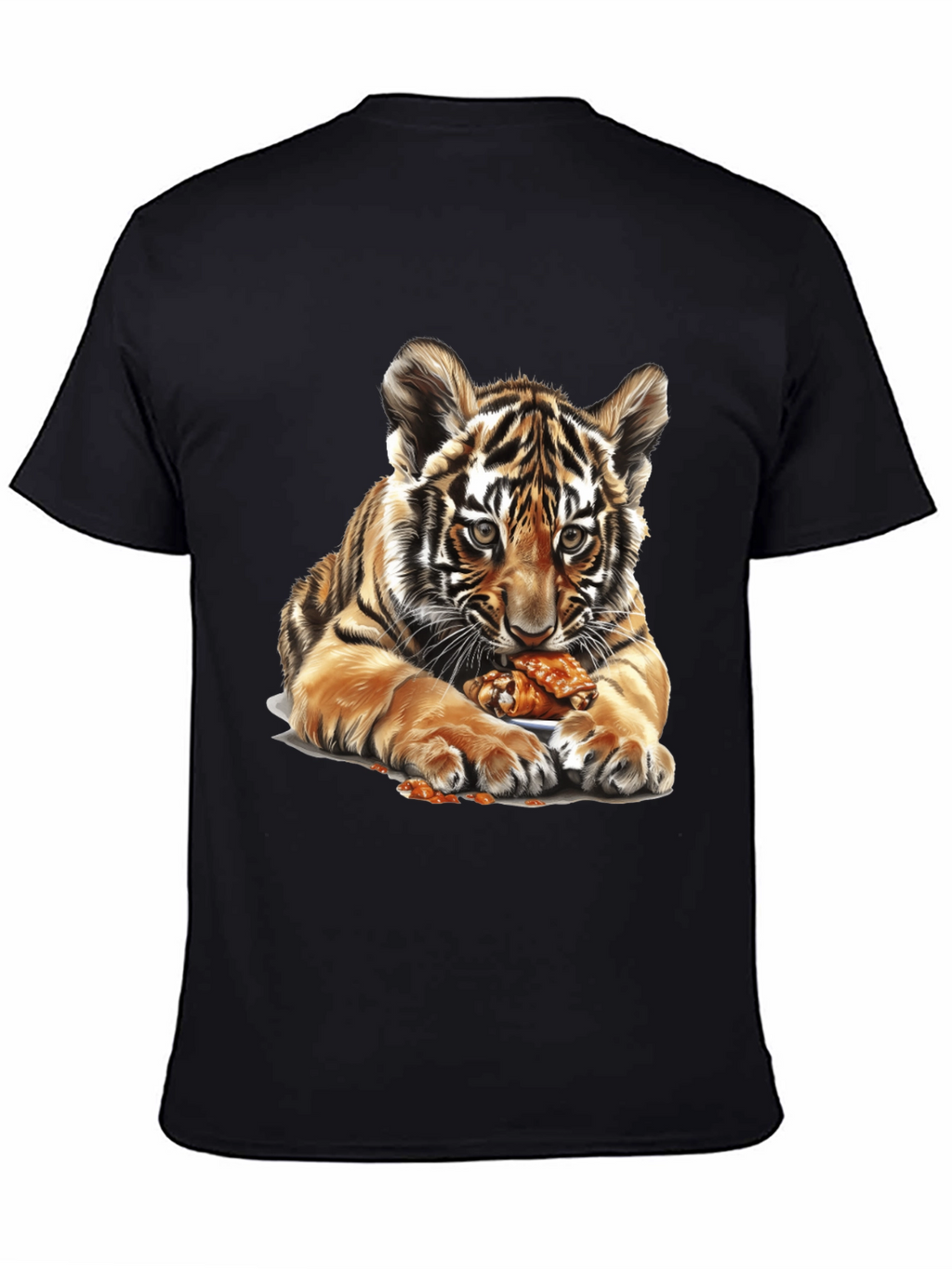 Tiger Cub Chicken Wings Graphic Tee - Black