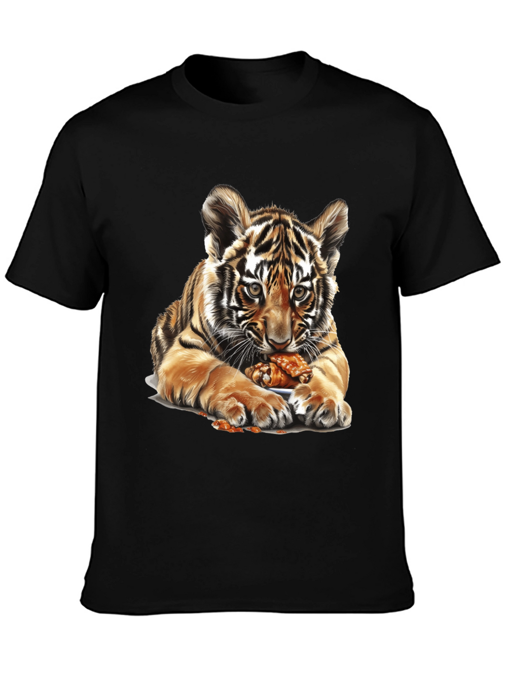 Tiger Cub Chicken Wings Graphic Tee - Black