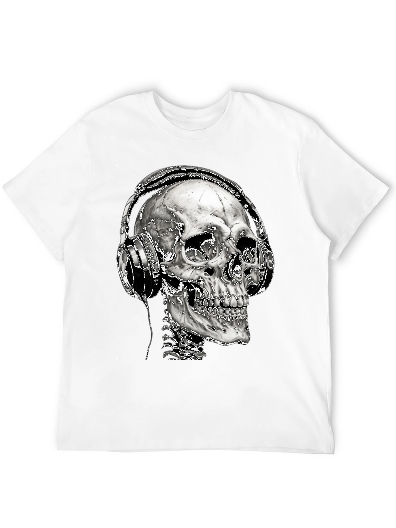Skull with Headphones Graphic T-Shirt