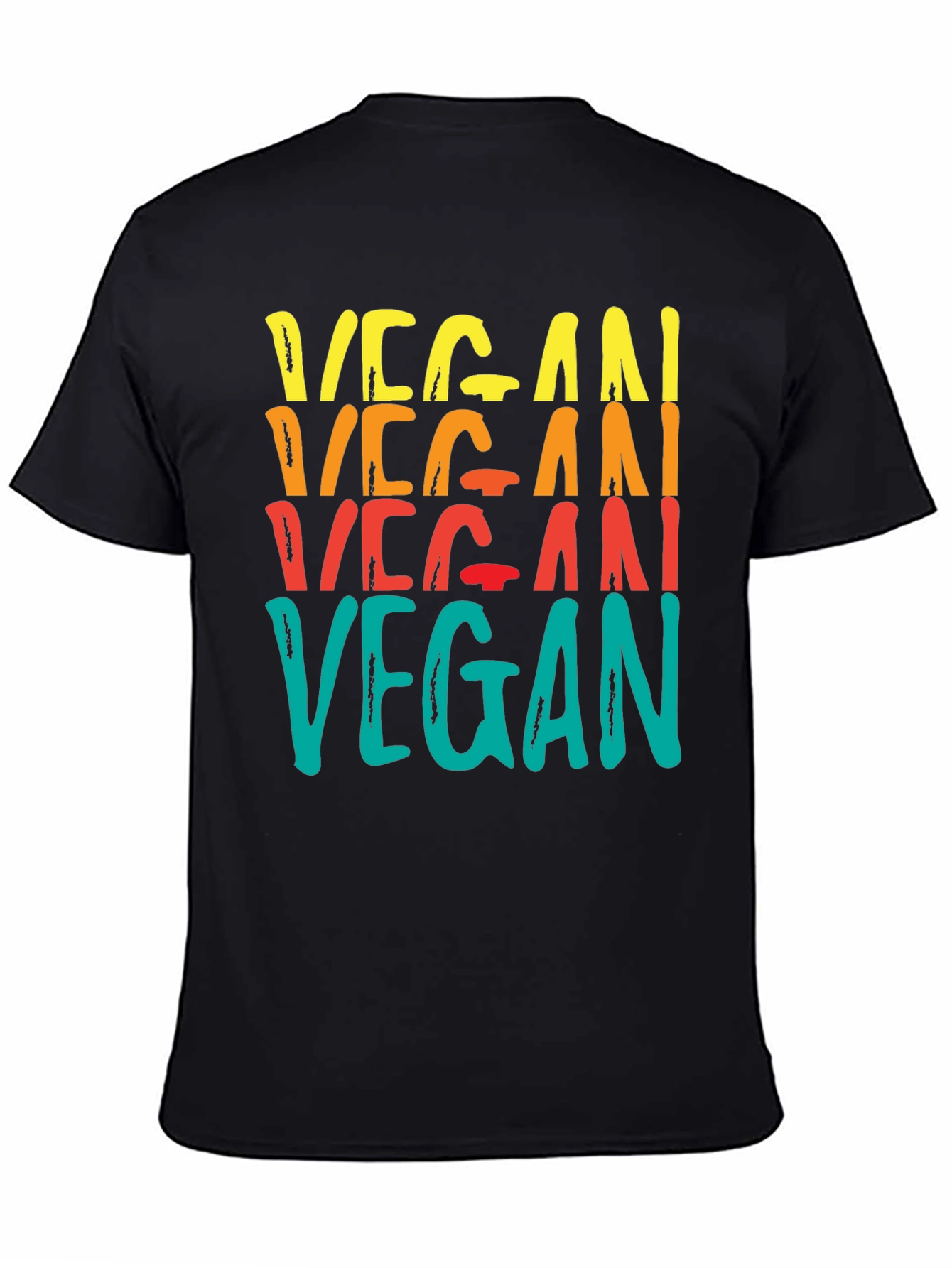 Retro Vegan T-Shirt - Colorful Vegan Text Graphic Tee