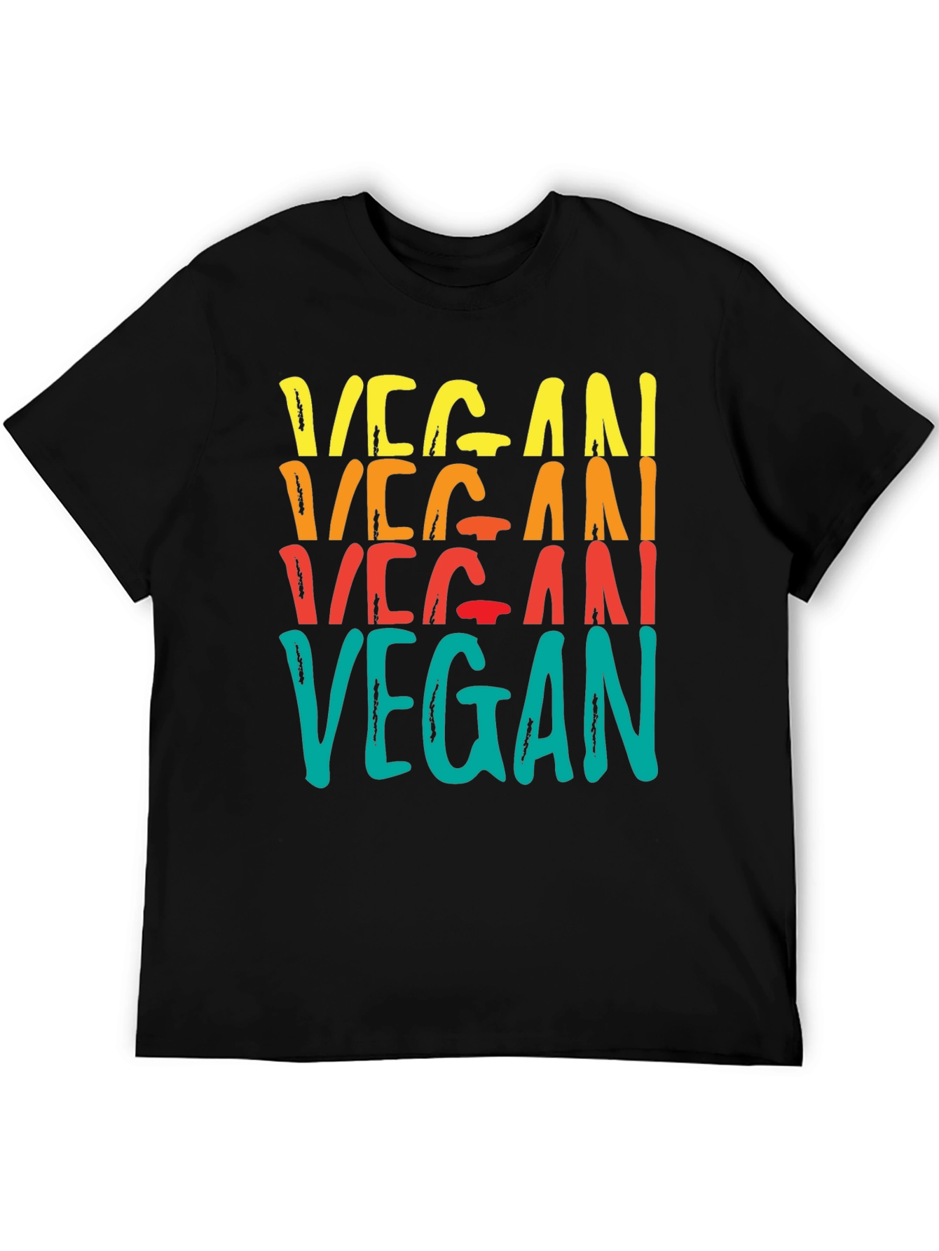 Retro Vegan T-Shirt - Colorful Vegan Text Graphic Tee