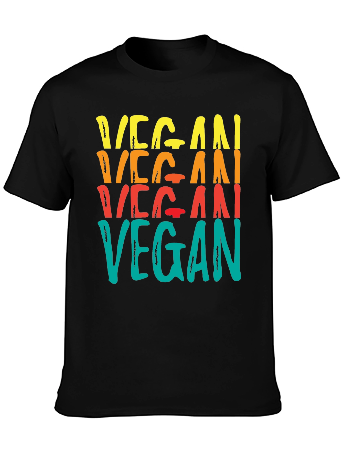 Retro Vegan T-Shirt - Colorful Vegan Text Graphic Tee