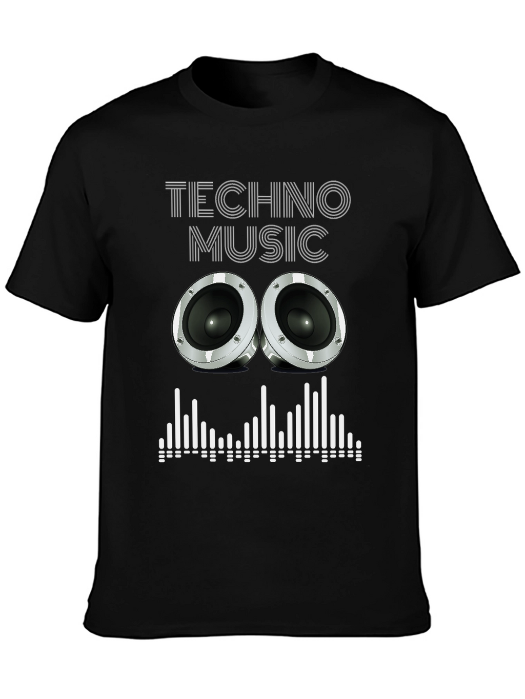 Techno Music Graphic Tee - Speaker Design