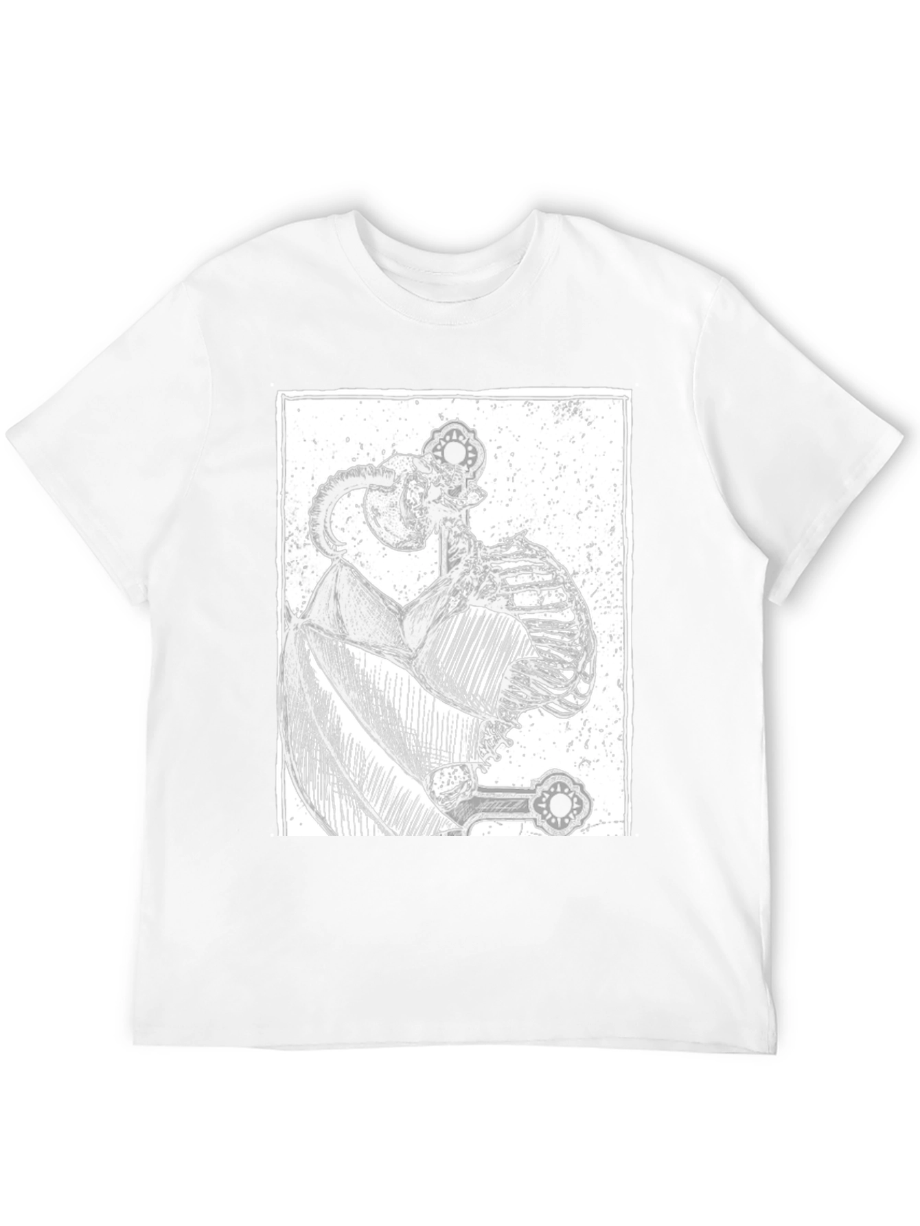 Unique Skeleton Graphic Print Black T-Shirt