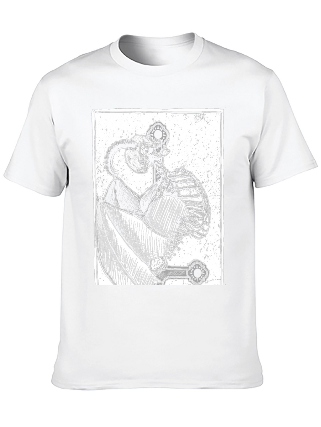 Unique Skeleton Graphic Print Black T-Shirt