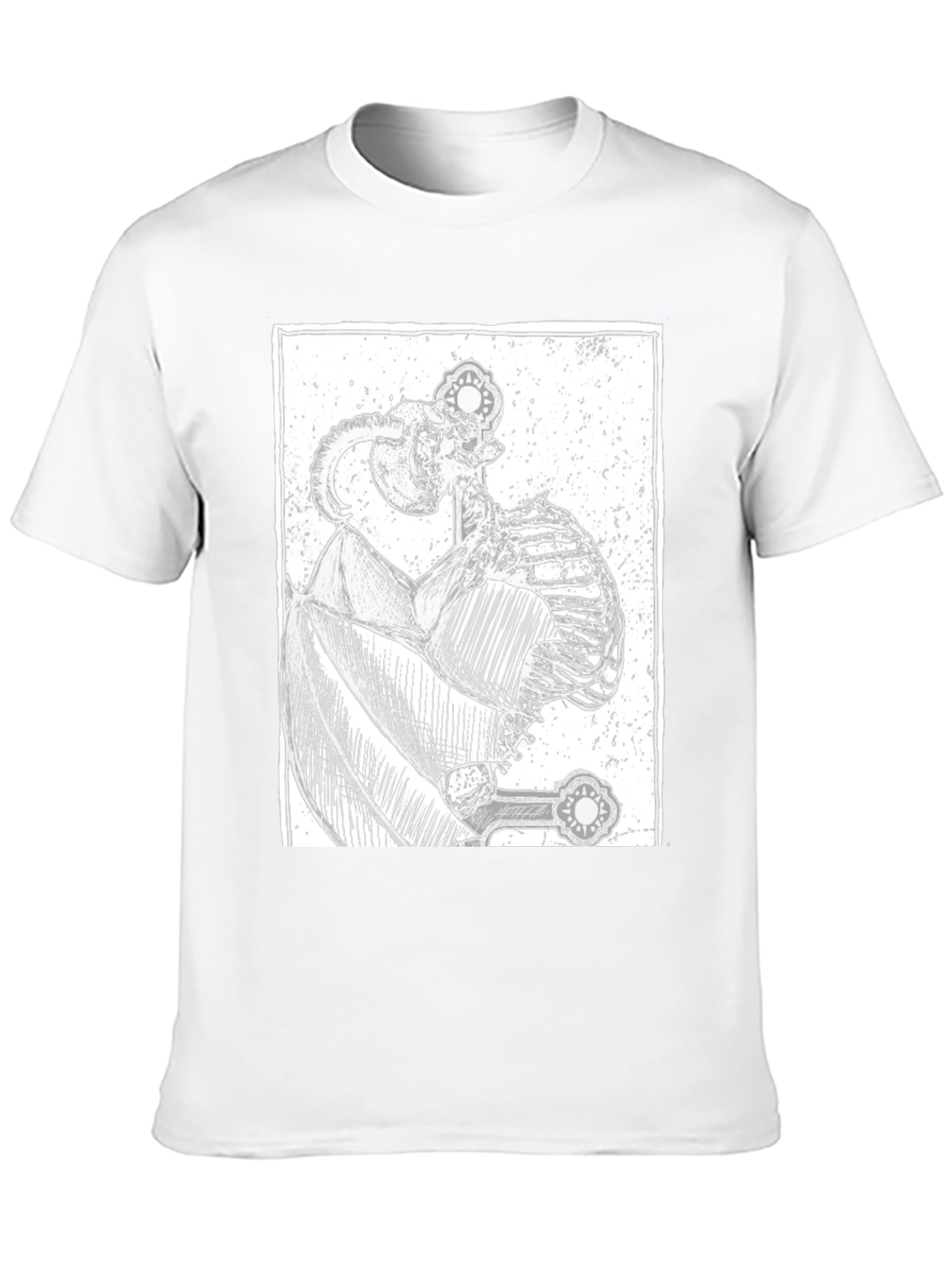 Unique Skeleton Graphic Print Black T-Shirt