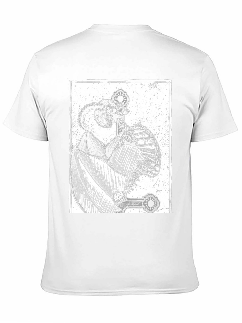 Unique Skeleton Graphic Print Black T-Shirt
