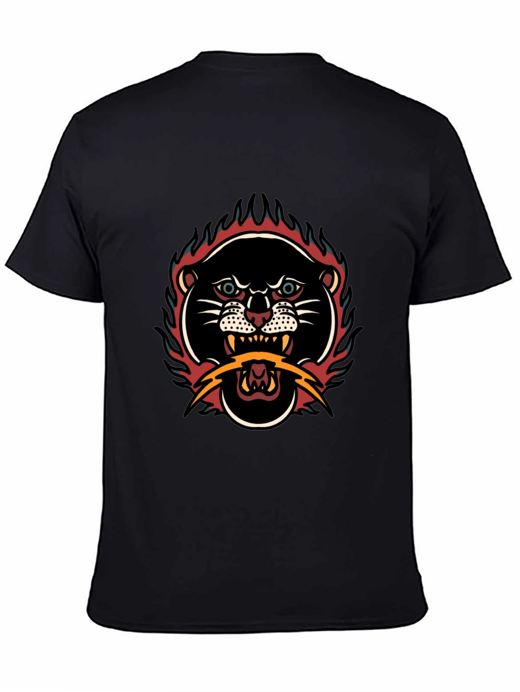 Retro Tattoo Style Panther Graphic Tee