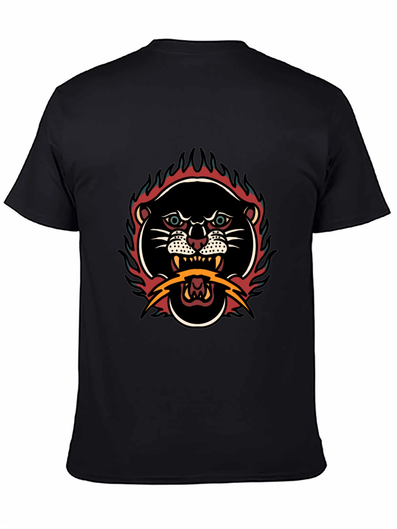 Retro Tattoo Style Panther Graphic Tee
