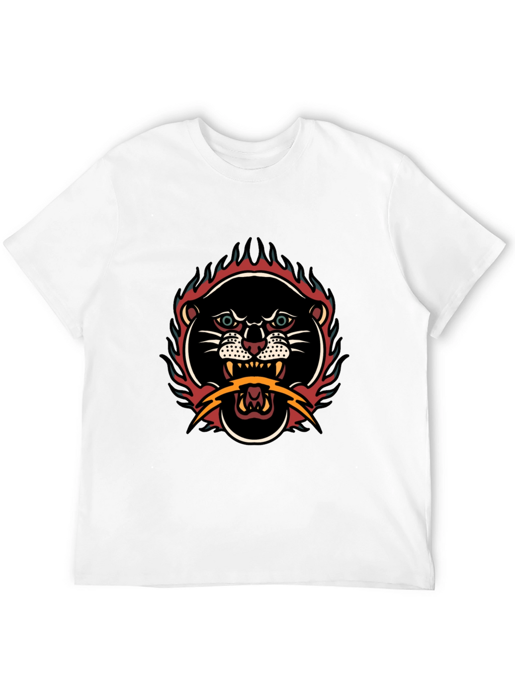 Retro Tattoo Style Panther Graphic Tee