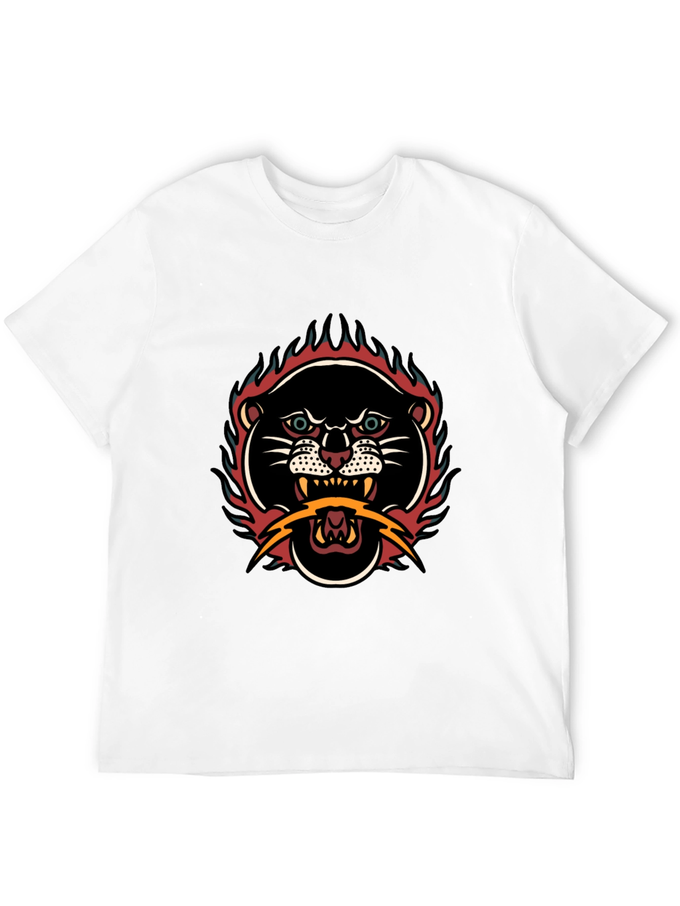 Retro Tattoo Style Panther Graphic Tee