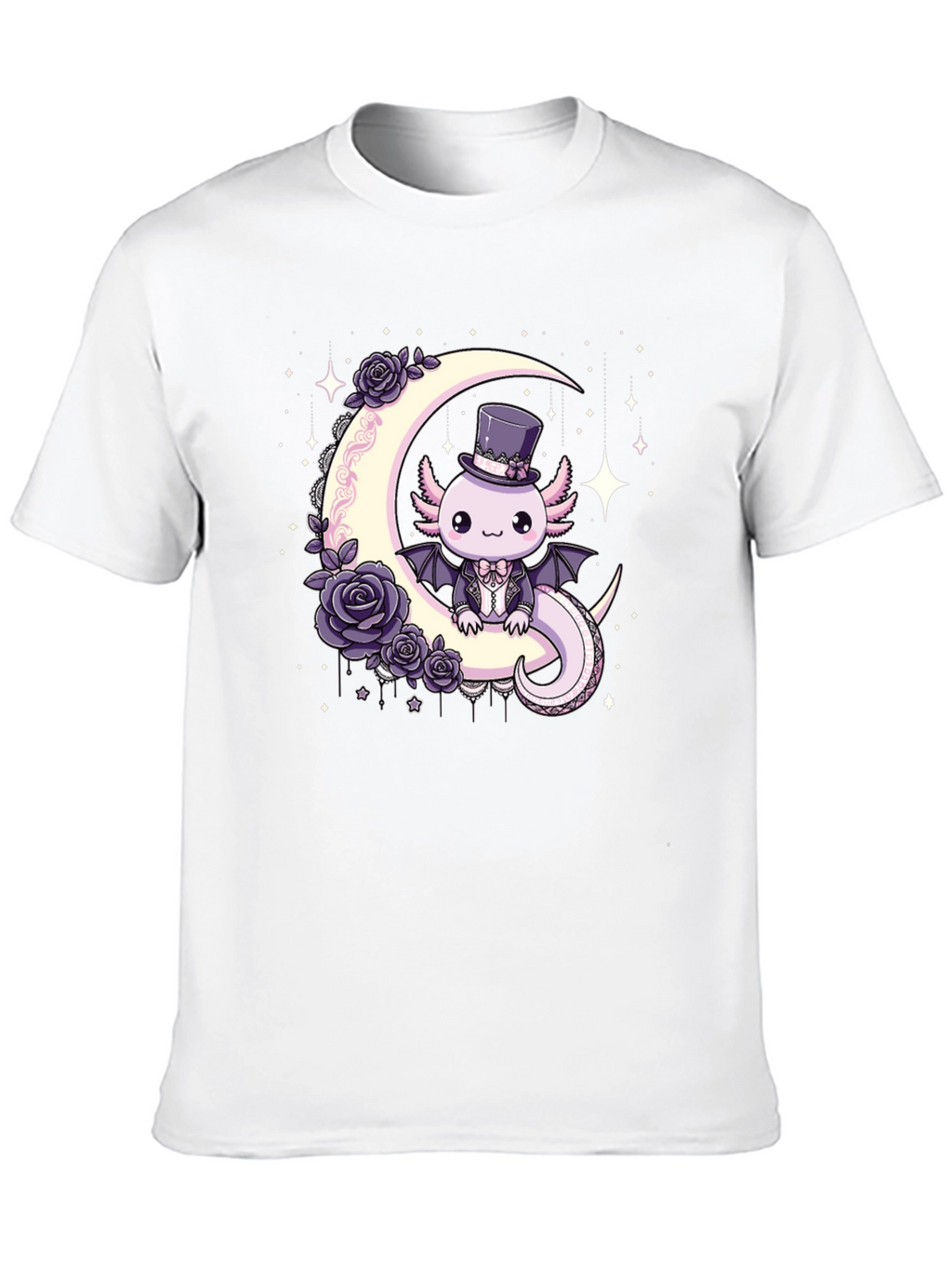 Gothic Axolotl Moon T-Shirt
