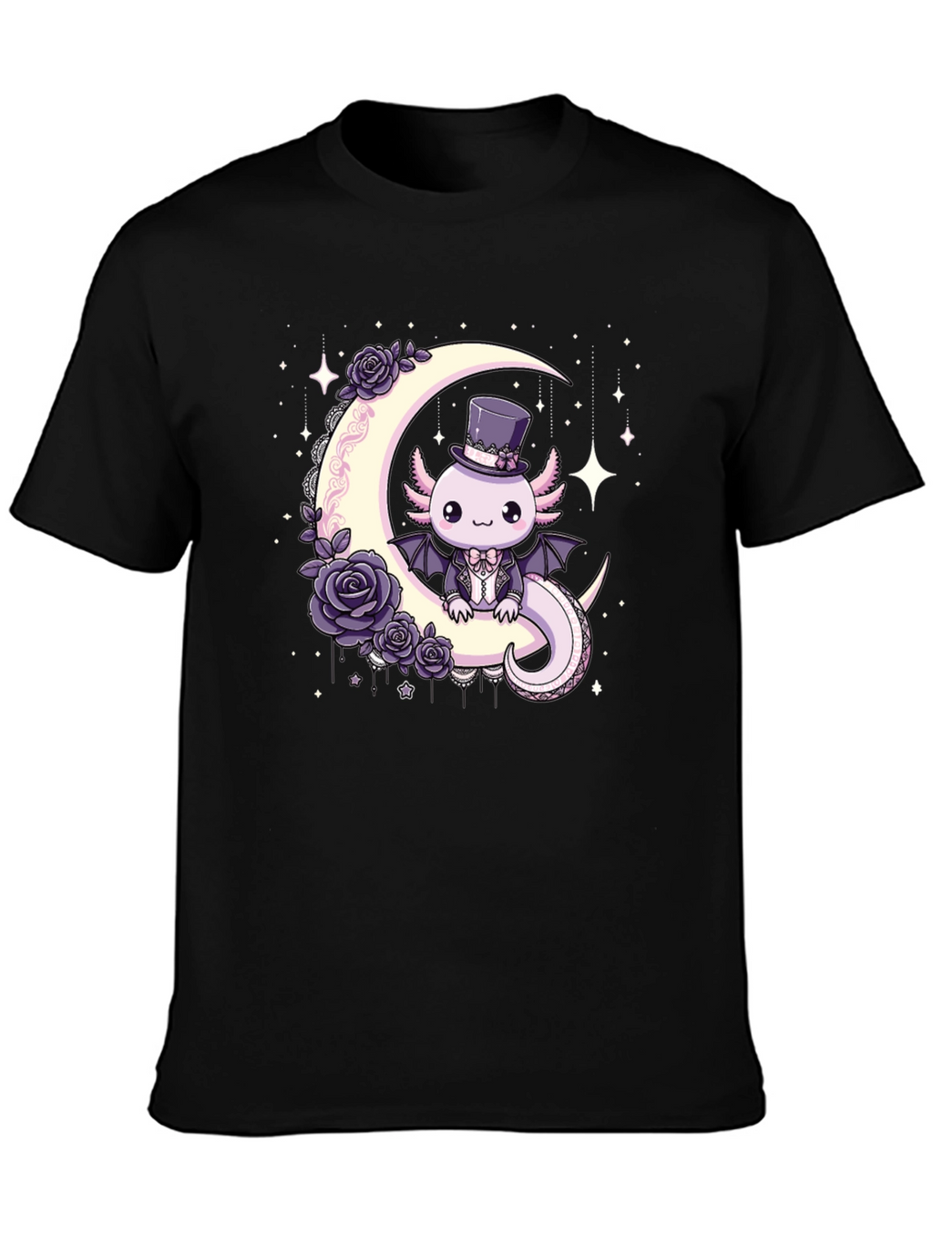 Gothic Axolotl Moon T-Shirt