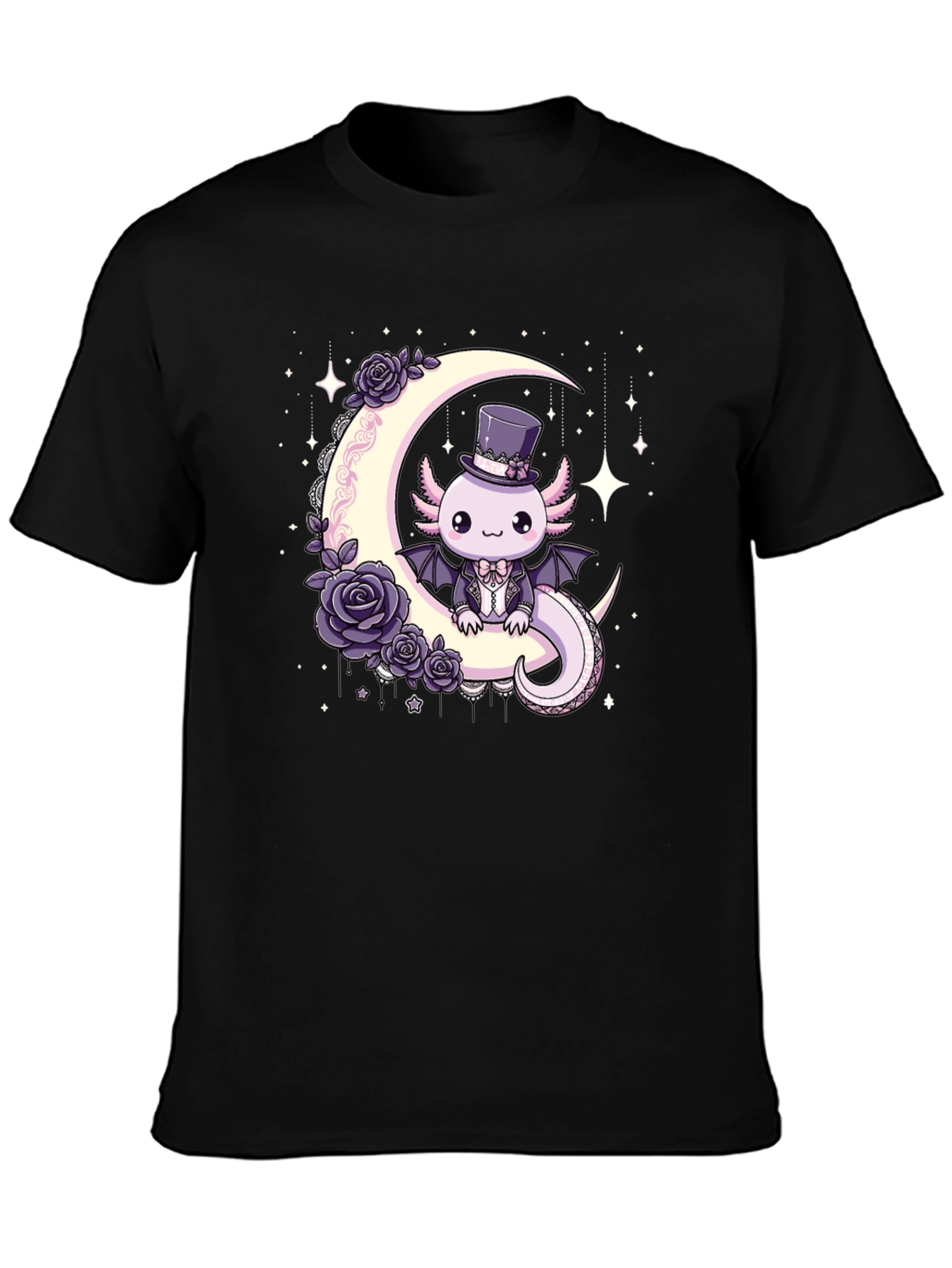 Gothic Axolotl Moon T-Shirt