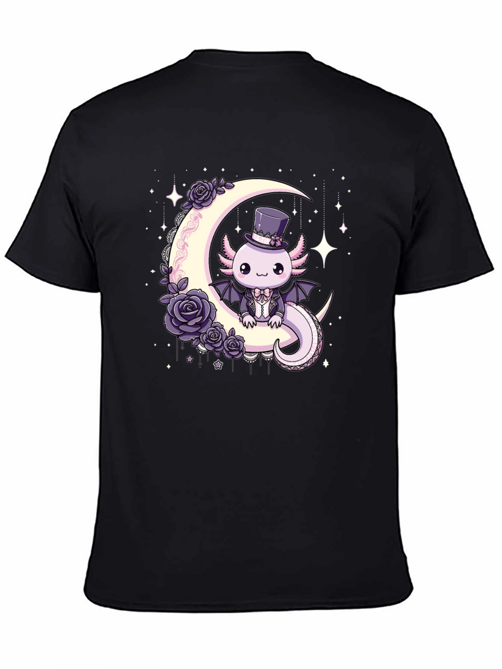 Gothic Axolotl Moon T-Shirt