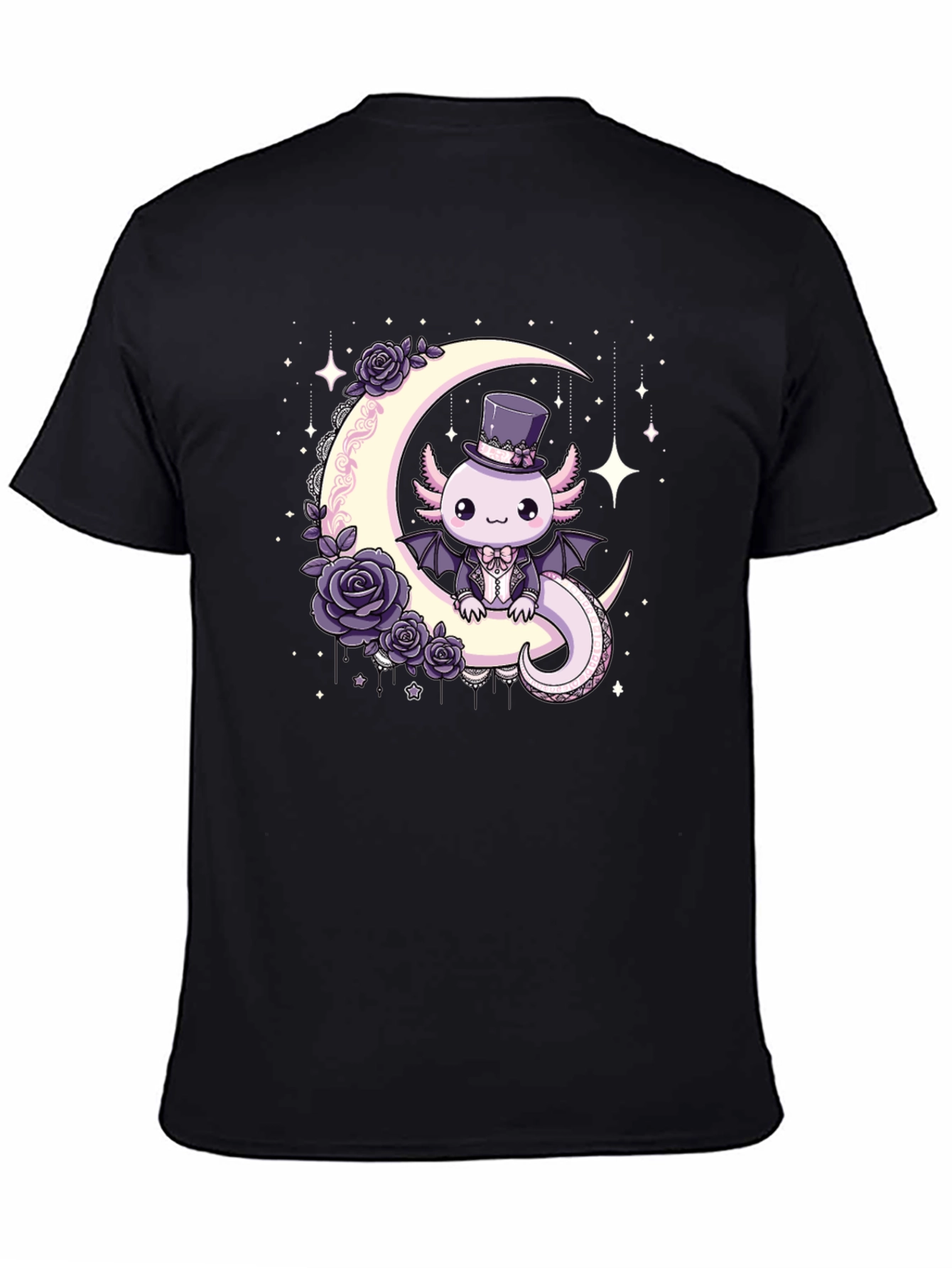 Gothic Axolotl Moon T-Shirt