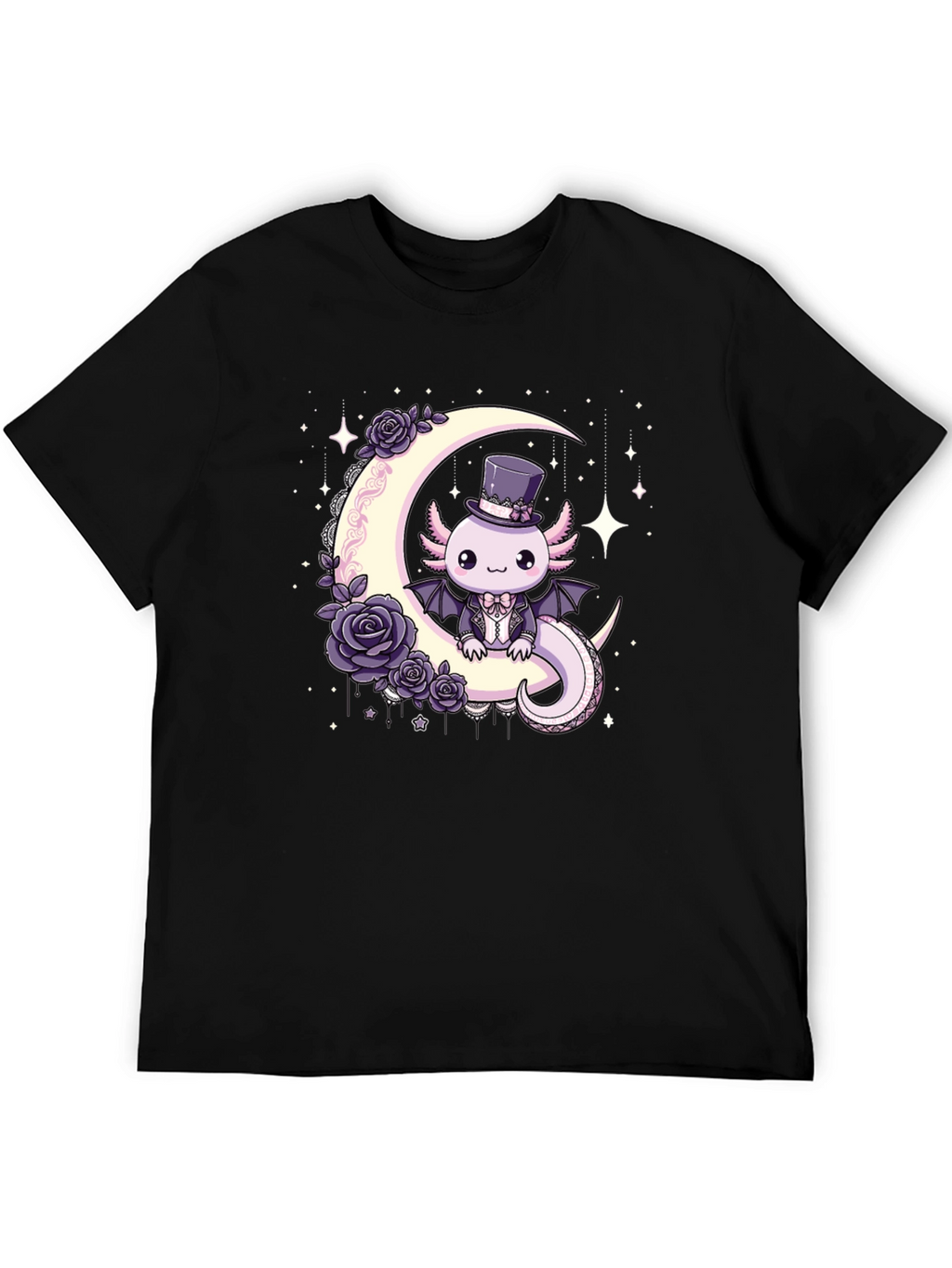 Gothic Axolotl Moon T-Shirt