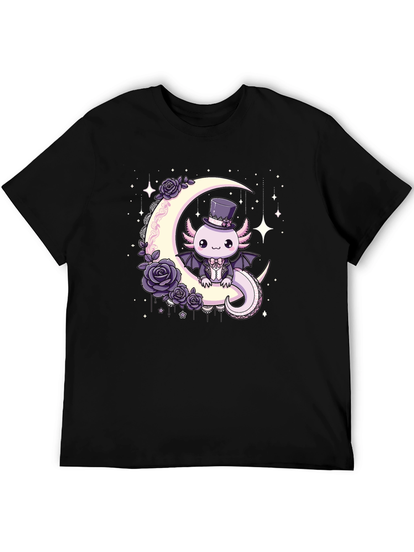 Gothic Axolotl Moon T-Shirt