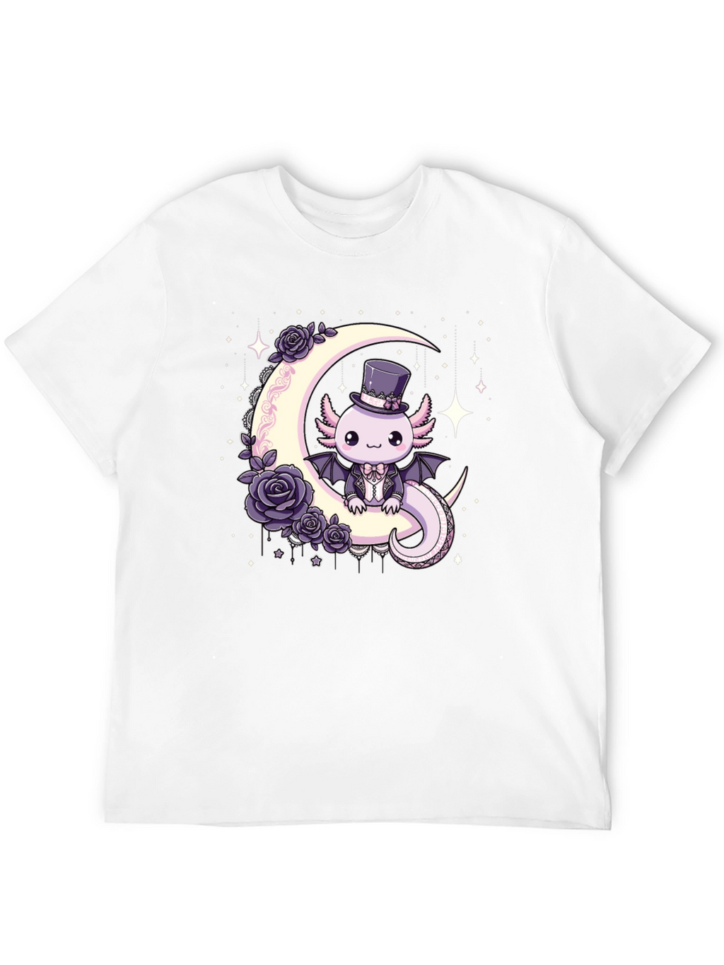 Gothic Axolotl Moon T-Shirt