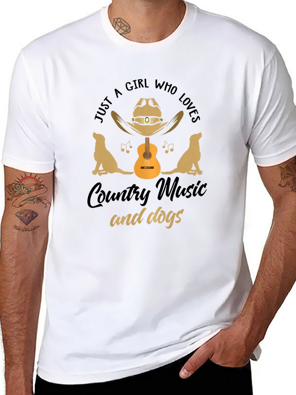 Country Music & Dog Lover Graphic Tee