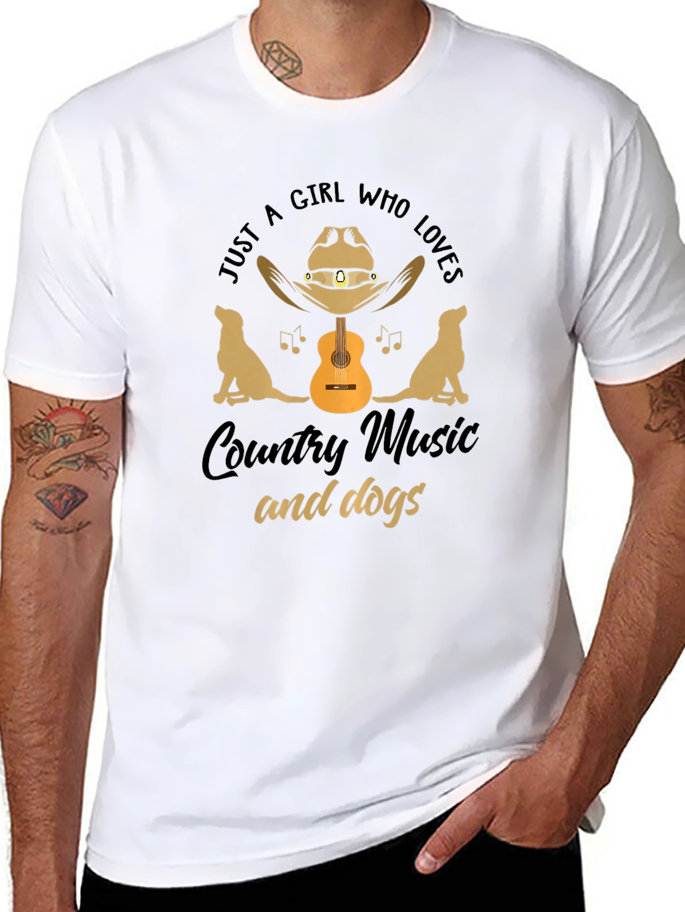 Country Music & Dog Lover Graphic Tee