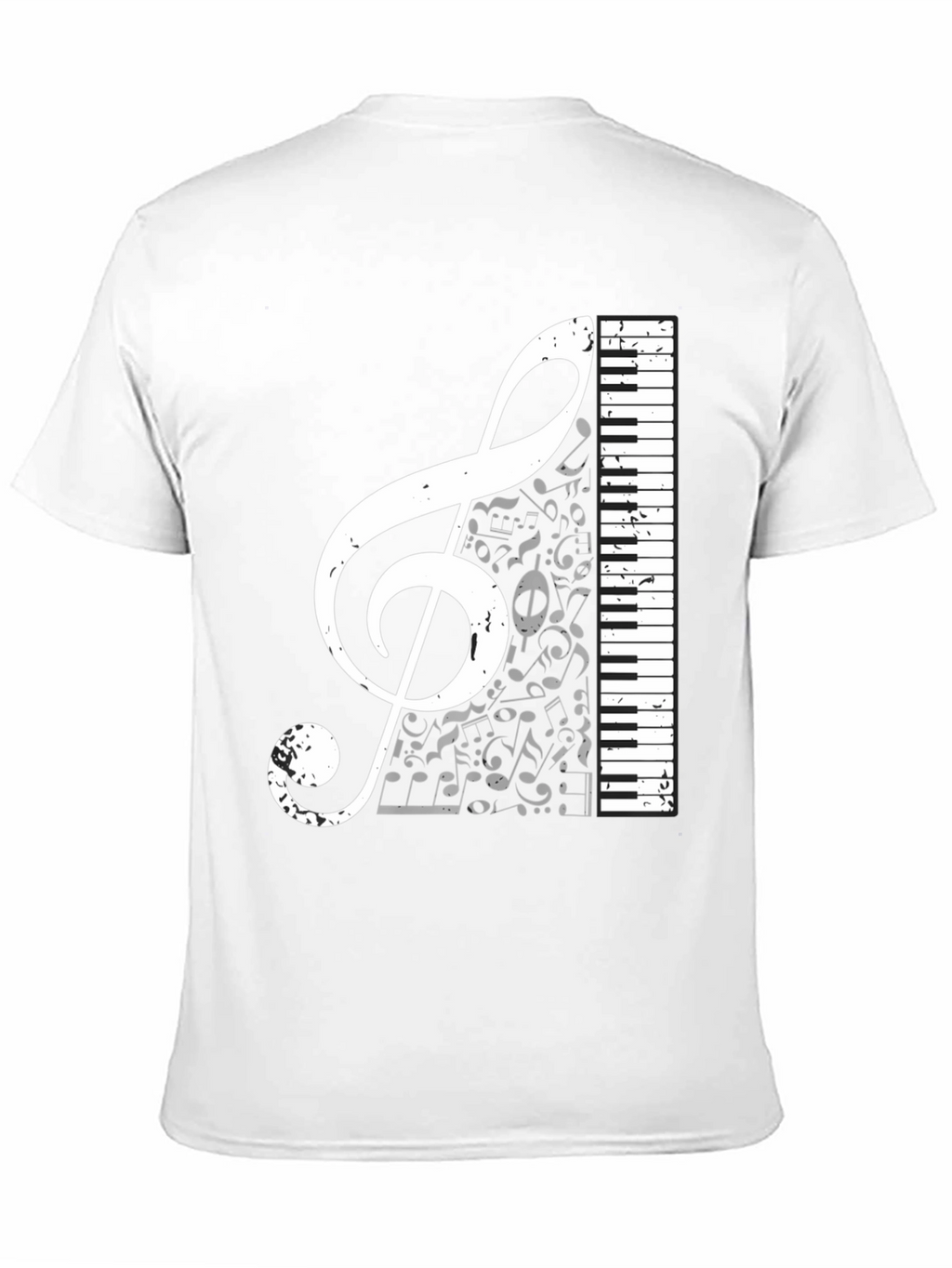 Musical Treble Clef & Keyboard Graphic Tee