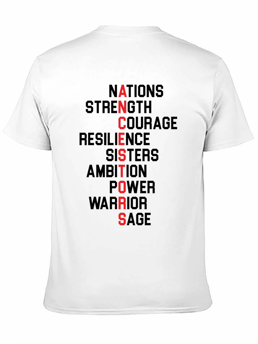 ANCESTORS Black Graphic Tee - Strength Courage Resilience
