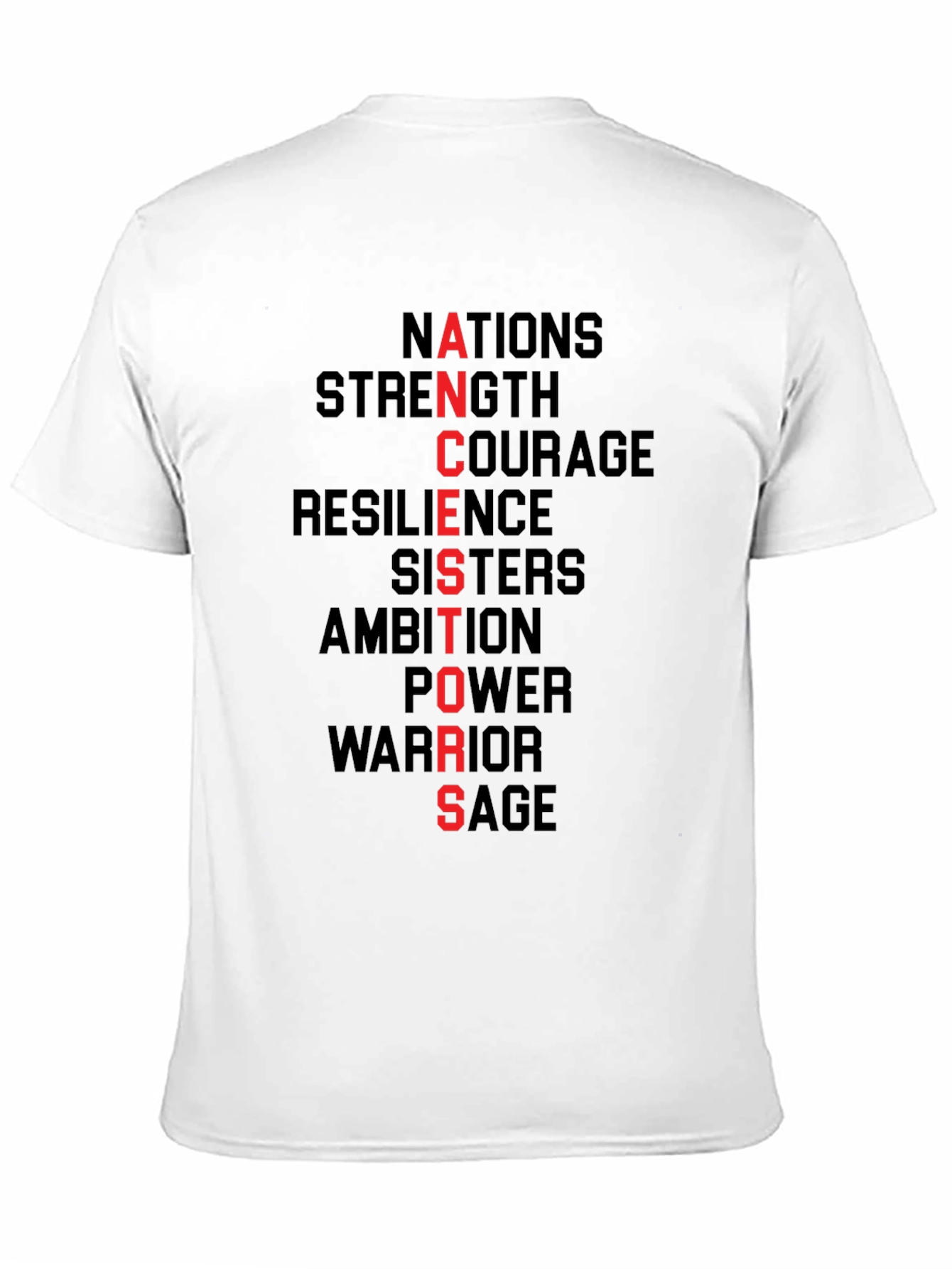ANCESTORS Black Graphic Tee - Strength Courage Resilience