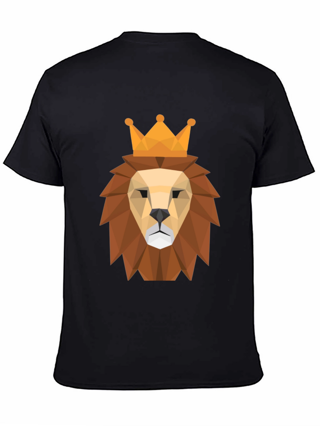 Geometric Lion King Graphic Tee - Modern Style