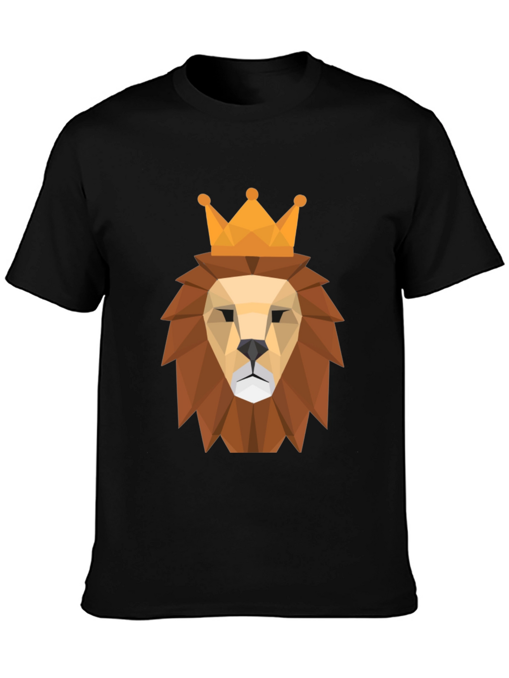 Geometric Lion King Graphic Tee - Modern Style