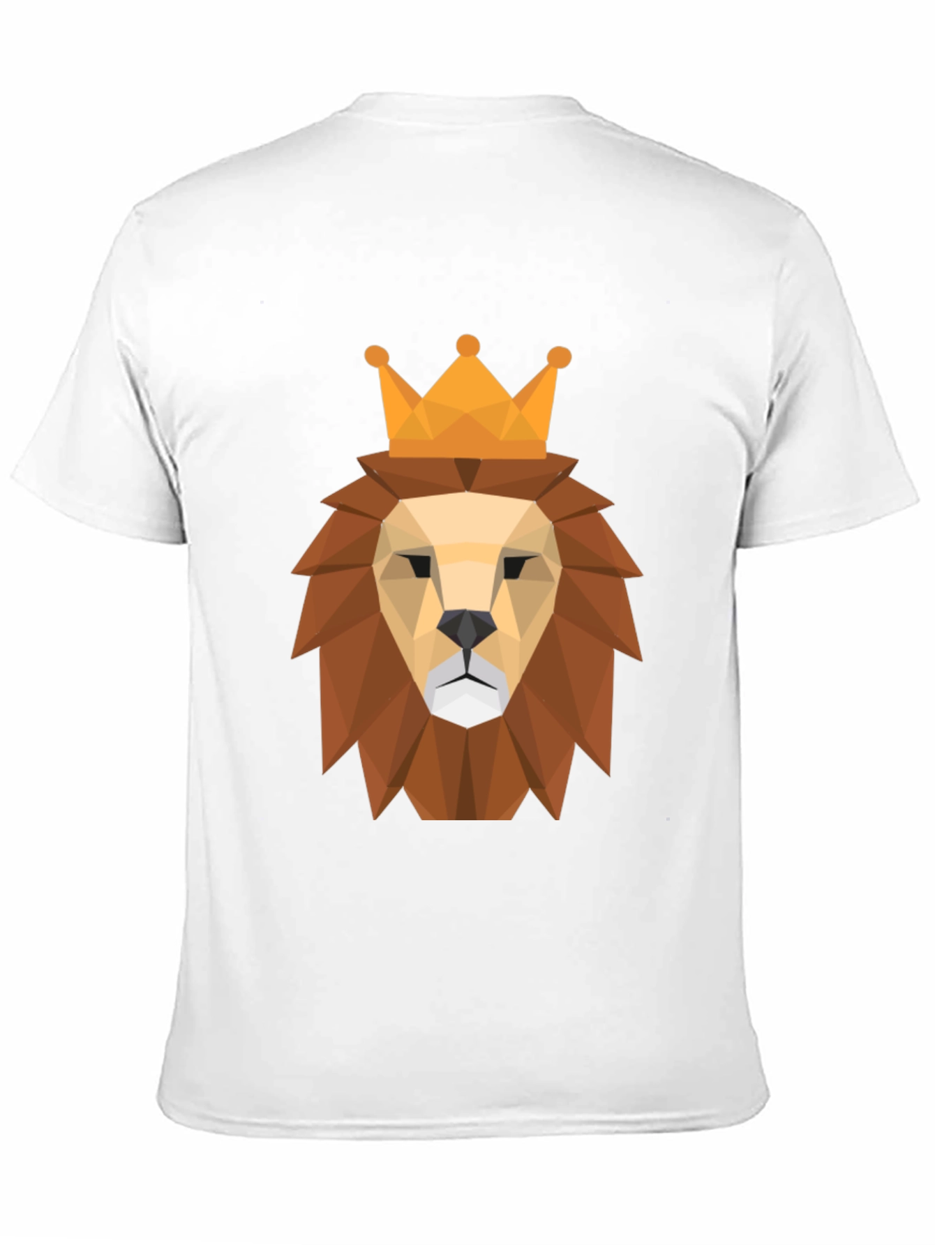 Geometric Lion King Graphic Tee - Modern Style