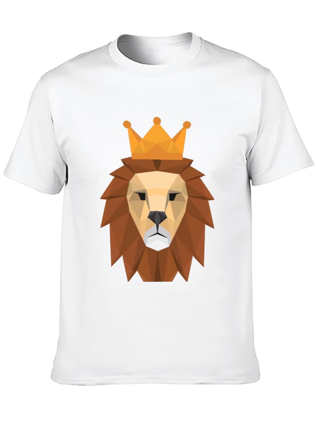 Geometric Lion King Graphic Tee - Modern Style