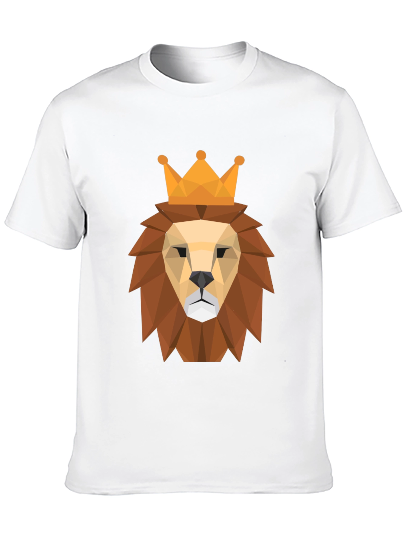 Geometric Lion King Graphic Tee - Modern Style