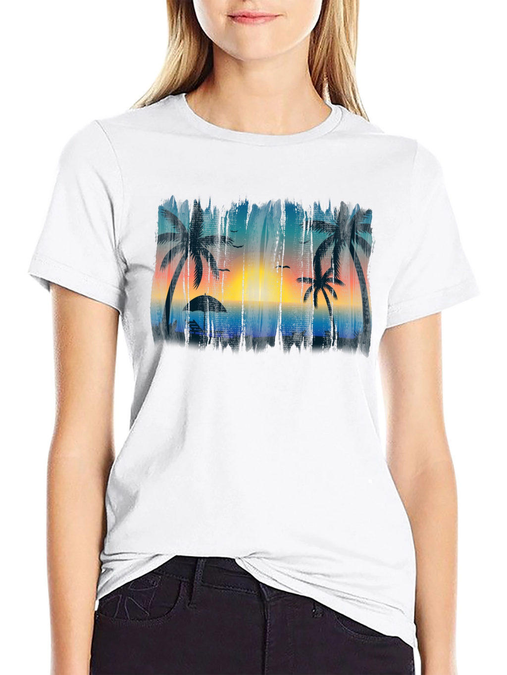 Tropical Beach Sunset T-Shirt