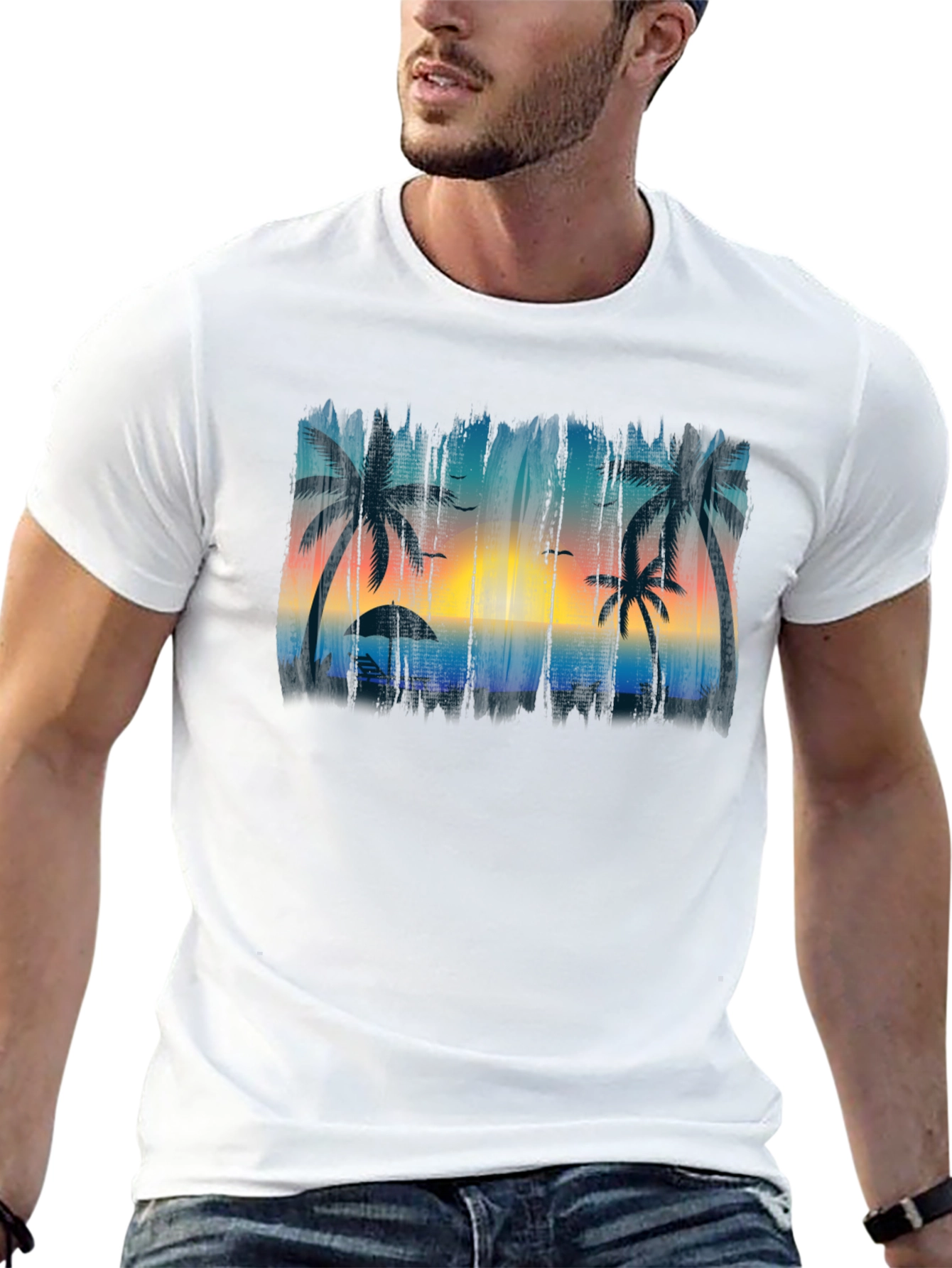 Tropical Beach Sunset T-Shirt