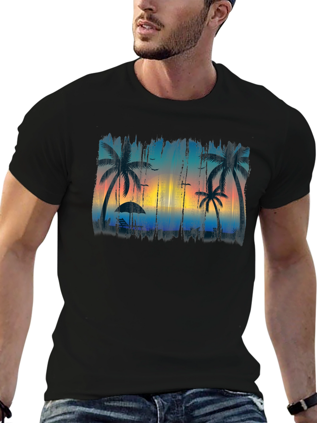 Tropical Beach Sunset T-Shirt