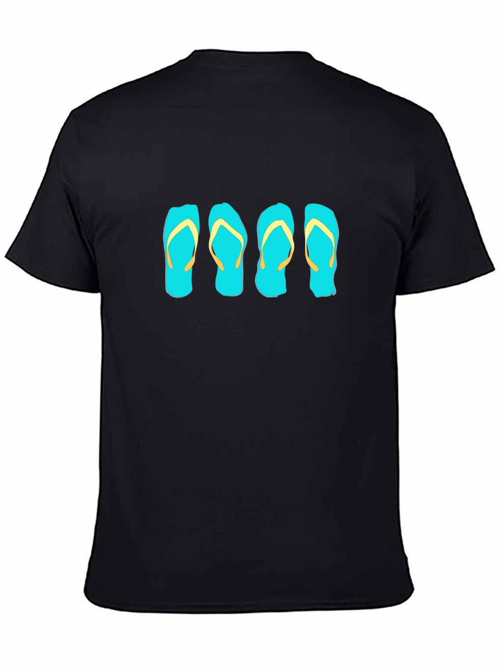 Flip Flop Graphic Tee - Black Cotton T-Shirt