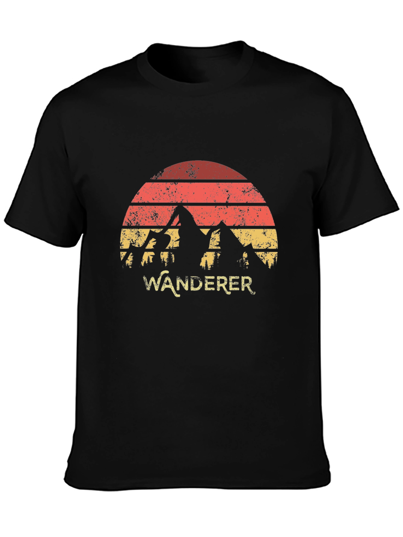 Wanderer Mountain Graphic Tee - Retro Style