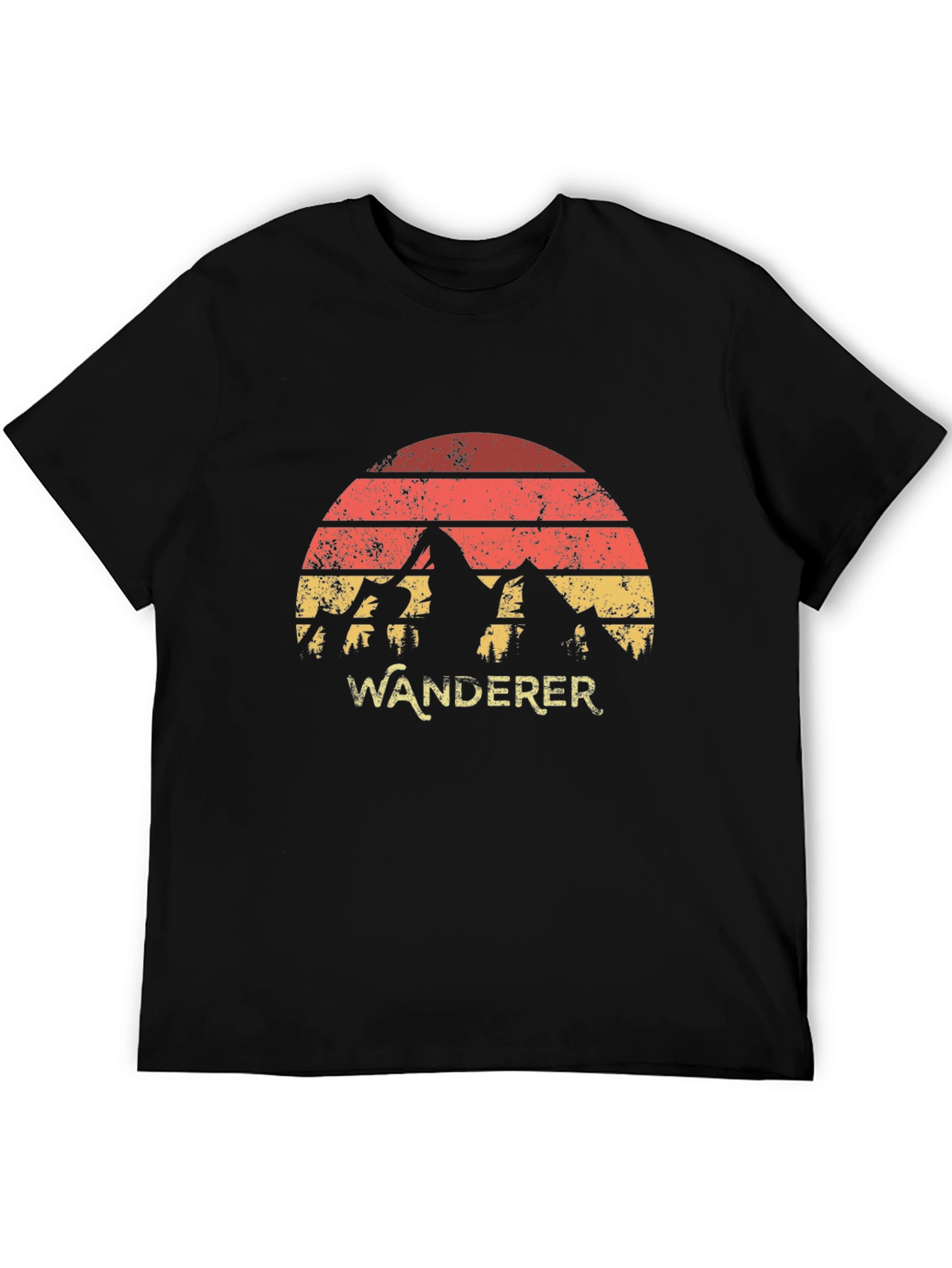 Wanderer Mountain Graphic Tee - Retro Style