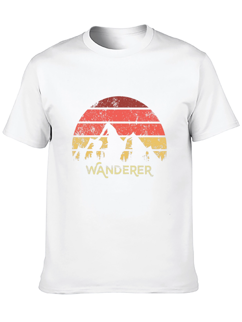 Wanderer Mountain Graphic Tee - Retro Style